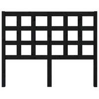 Testiera per Letto Nera 125,5x4x100cm in Legno Massello di Pino 817884