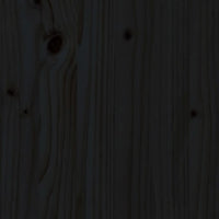 Testiera per Letto Nera 80,5x4x100 cm in Legno Massello di Pino 817919