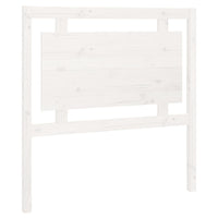Testiera per Letto Bianca 95,5x4x100 cm Legno Massello di Pino