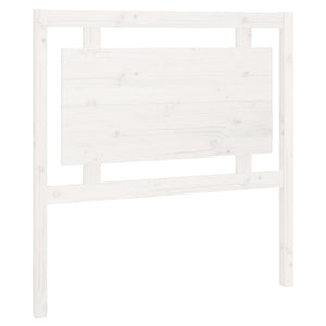 Testiera per Letto Bianca 95,5x4x100 cm Legno Massello di Pino