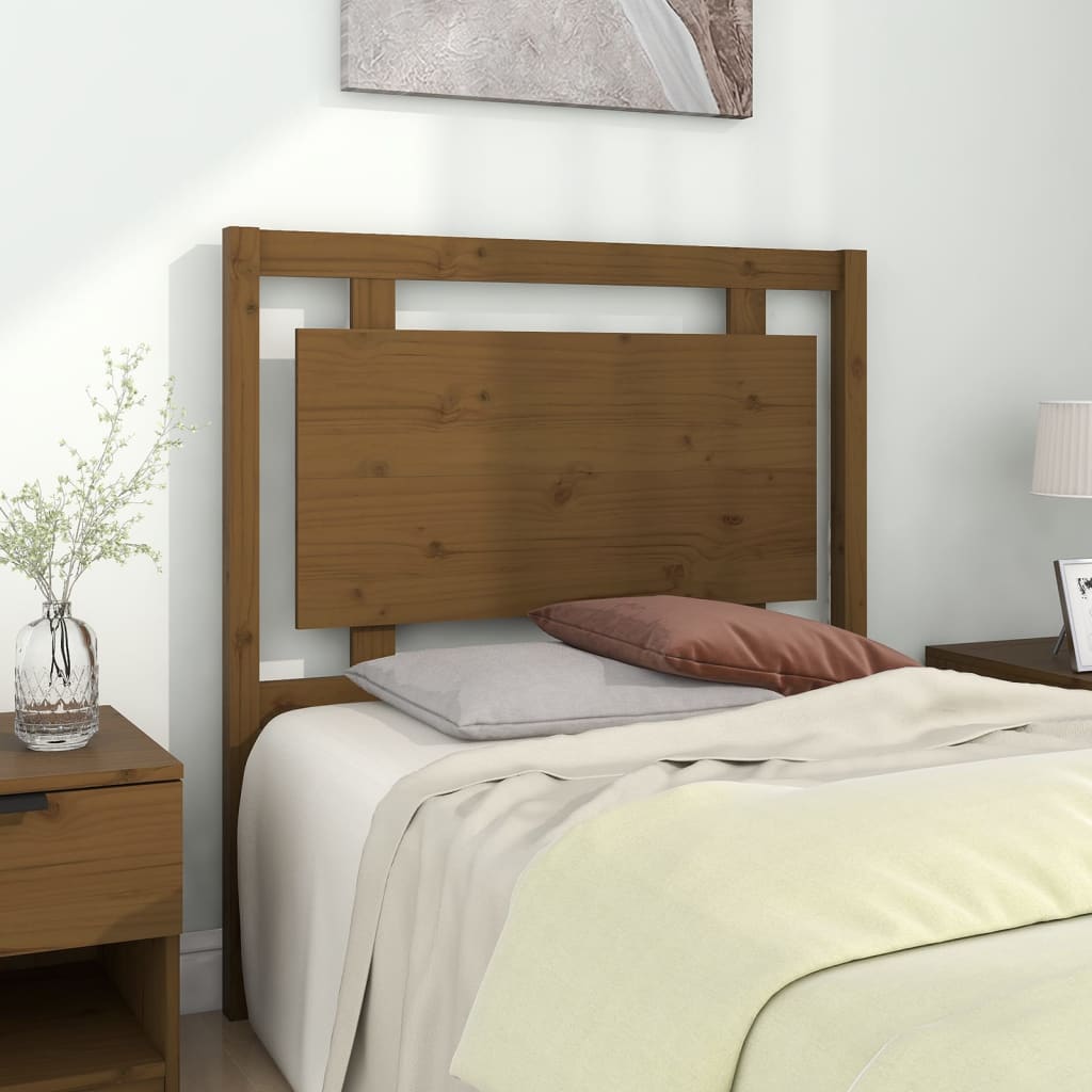 Testiera per Letto ambra 95,5x4x100cm in Legno Massello di Pino 817923