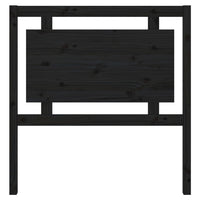 Testiera per Letto Nera 95,5x4x100 cm in Legno Massello di Pino 817924