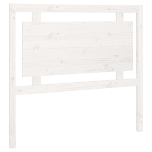 Testiera per Letto Bianca 105,5x4x100 cm Legno Massello di Pino