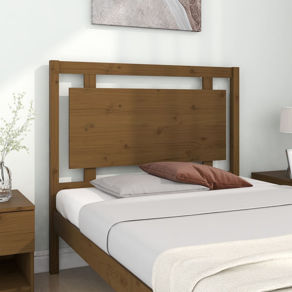 Testiera per Letto ambra 105,5x4x100 cm Legno Massello di Pino 817928