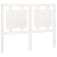 Testiera per Letto Bianca 125,5x4x100 cm Legno Massello di Pino 817931