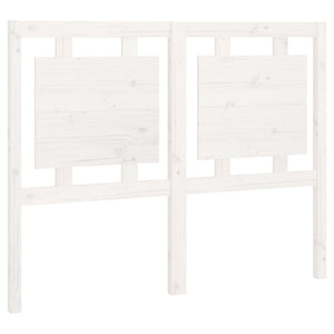 Testiera per Letto Bianca 125,5x4x100 cm Legno Massello di Pino 817931