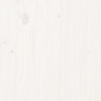 Testiera per Letto Bianca 125,5x4x100 cm Legno Massello di Pino 817931