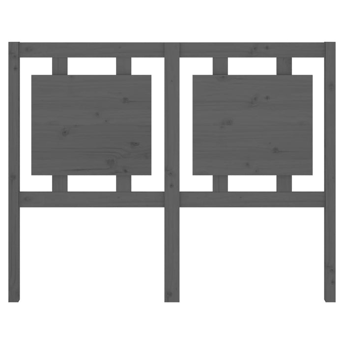 Testiera per Letto Grigia 125,5x4x100 cm Legno Massello di Pino