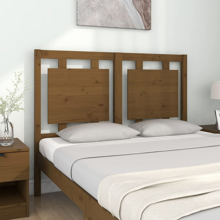Testiera per Letto ambra 125,5x4x100 cm Legno Massello di Pino 817933