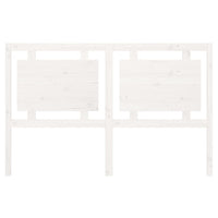 Testiera per Letto Bianca 155,5x4x100 cm Legno Massello di Pino