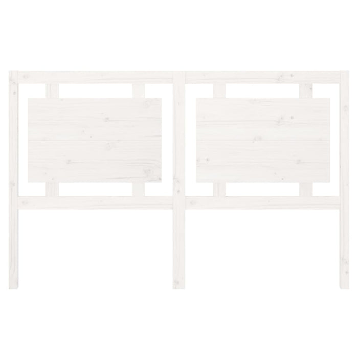 Testiera per Letto Bianca 155,5x4x100 cm Legno Massello di Pino