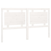 Testiera per Letto Bianca 165,5x4x100 cm Legno Massello di Pino 817951