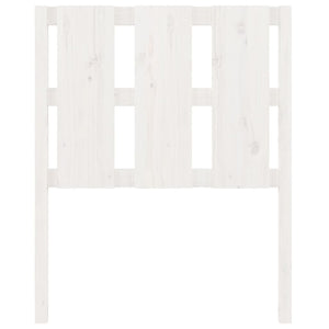 Testiera per Letto Bianca 80,5x4x100 cm Legno Massello di Pino