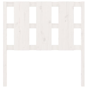 Testiera per Letto Bianca 105,5x4x100 cm Legno Massello di Pino