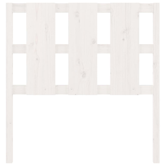 Testiera per Letto Bianca 105,5x4x100 cm Legno Massello di Pino