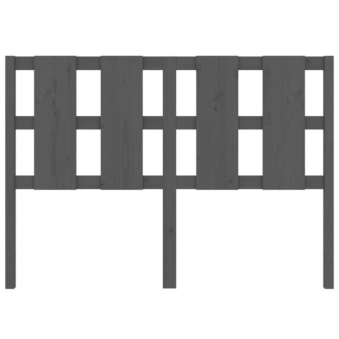 Testiera per Letto Grigia 125,5x4x100 cm Legno Massello di Pino 817982