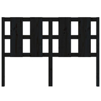 Testiera per Letto Nera 125,5x4x100cm in Legno Massello di Pino