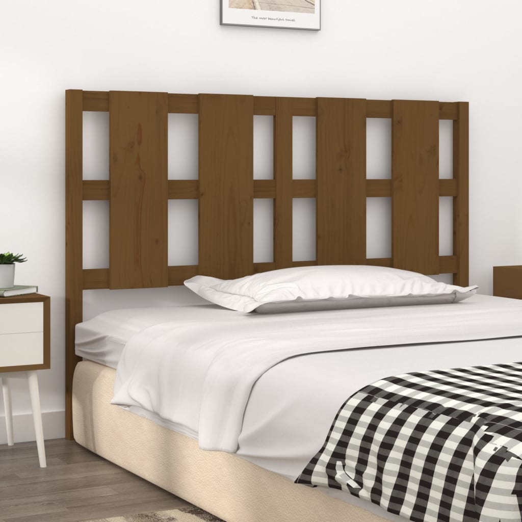 Testiera per Letto ambra 145,5x4x100 cm Legno Massello di Pino 817993
