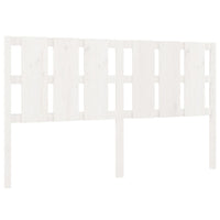 Testiera per Letto-Testata-Testiera Decorativa Bianca 165,5x4x100 cm Legno Massello di Pino 446177