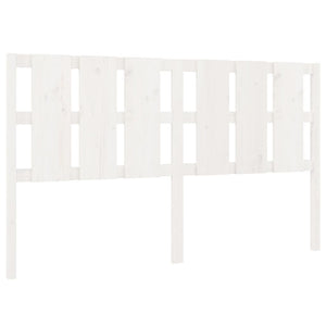 Testiera per Letto-Testata-Testiera Decorativa Bianca 165,5x4x100 cm Legno Massello di Pino 446177
