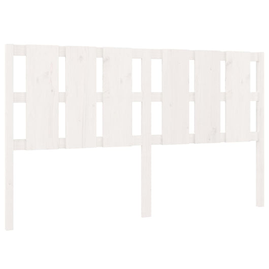 Testiera per Letto-Testata-Testiera Decorativa Bianca 185,5x4x100 cm Legno Massello di Pino 334471