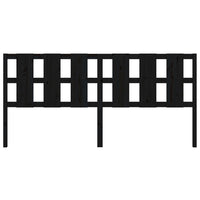 Testiera per Letto Nera 205,5x4x100cm in Legno Massello di Pino cod mxl 31792