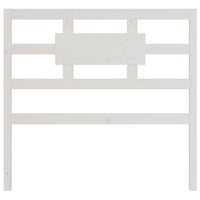 Testiera per Letto Bianca 105,5x4x100 cm Legno Massello di Pino