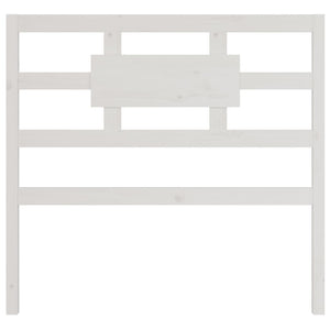 Testiera per Letto Bianca 105,5x4x100 cm Legno Massello di Pino