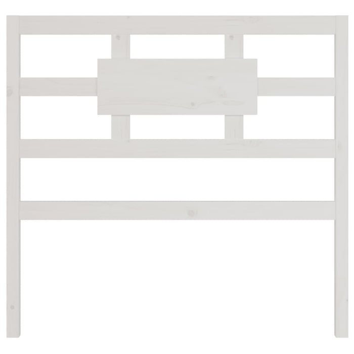 Testiera per Letto Bianca 105,5x4x100 cm Legno Massello di Pino
