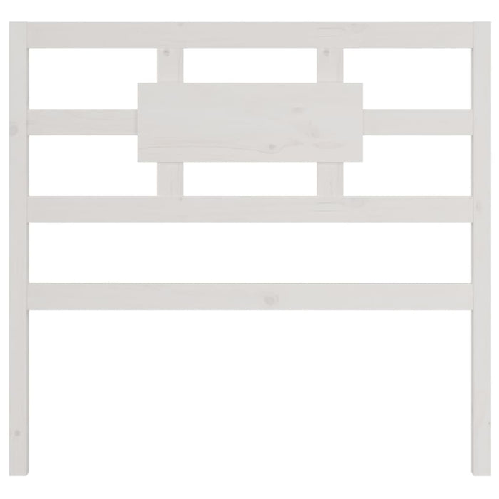 Testiera per Letto Bianca 105,5x4x100 cm Legno Massello di Pino