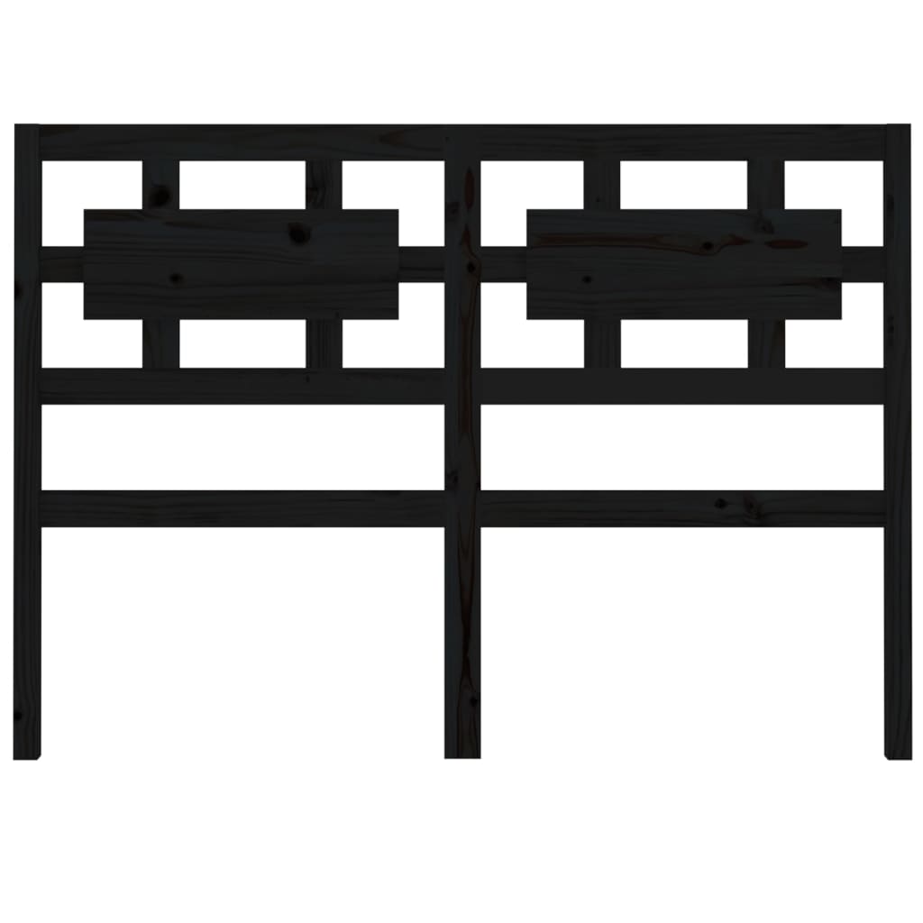 Testiera per Letto Nera 165,5x4x100cm in Legno Massello di Pino 818054