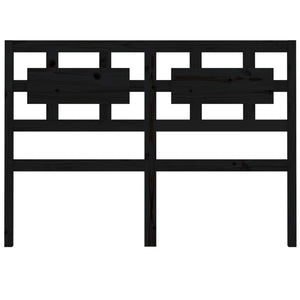 Testiera per Letto Nera 165,5x4x100cm in Legno Massello di Pino 818054