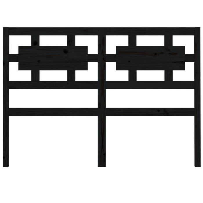 Testiera per Letto Nera 165,5x4x100cm in Legno Massello di Pino 818054