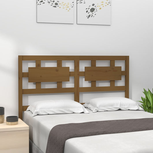 Testiera per Letto-Testata-Testiera Decorativa ambra 205,5x4x100 cm Legno Massello di Pino 281807