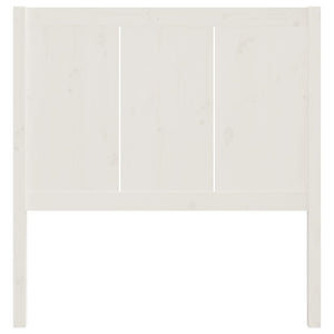 Testiera per Letto Bianca 80,5x4x100 cm Legno Massello di Pino 818066