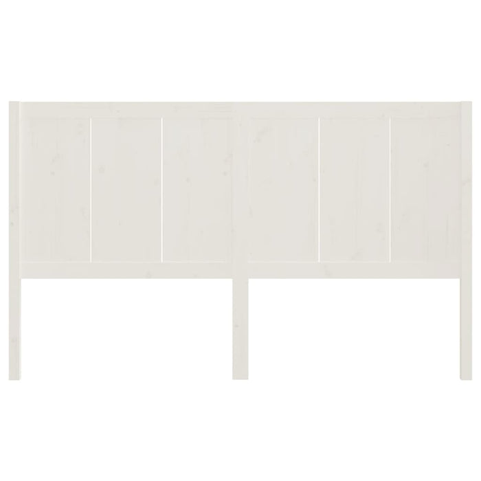 Testiera per Letto Bianca 185,5x4x100 cm Legno Massello di Pino 818106