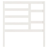 Testiera per Letto Bianca 106x4x104cm in Legno Massello di Pino 818126