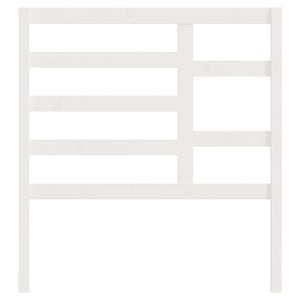 Testiera per Letto Bianca 106x4x104cm in Legno Massello di Pino 818126