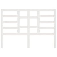 Testiera per Letto Bianca 126x4x104cm in Legno Massello di Pino 818131