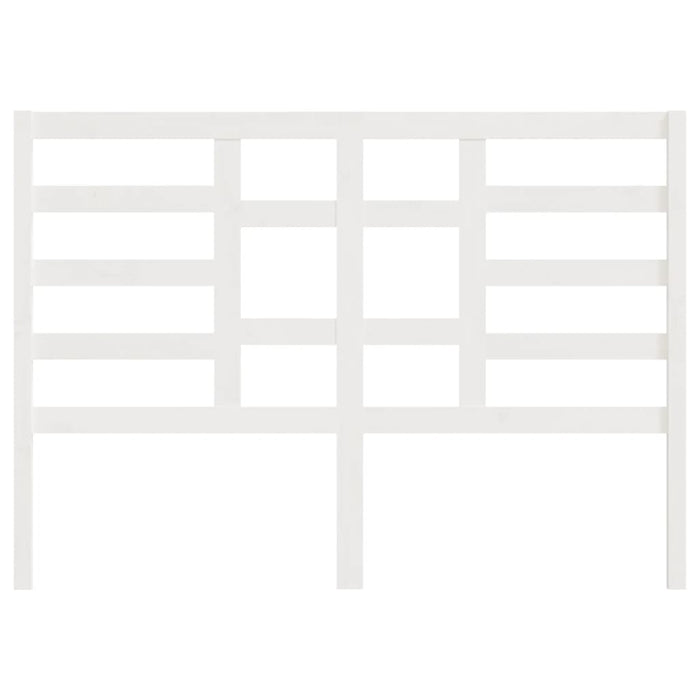 Testiera per Letto Bianca 126x4x104cm in Legno Massello di Pino 818131