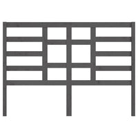 Testiera per Letto Grigia 141x4x104cm in Legno Massello di Pino 818137
