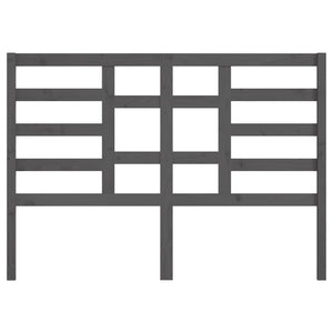 Testiera per Letto Grigia 141x4x104cm in Legno Massello di Pino 818137