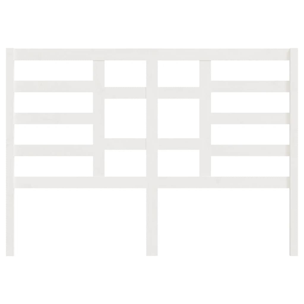Testiera per Letto Bianca 146x4x104cm in Legno Massello di Pino 818141