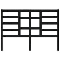 Testiera per Letto Nera 146x4x104 cm in Legno Massello di Pino 818144