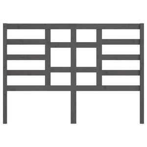 Testiera per Letto Grigia 156x4x104cm in Legno Massello di Pino 818147