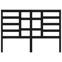 Testiera per Letto Nera 156x4x104 cm in Legno Massello di Pino 818149