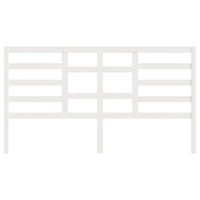 Testiera per Letto Bianca 206x4x104 cm Legno Massello di Pino 818161