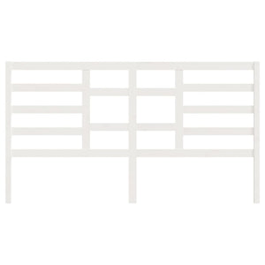 Testiera per Letto Bianca 206x4x104 cm Legno Massello di Pino 818161