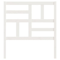 Testiera per Letto Bianca 96x4x104 cm in Legno Massello di Pino 818171