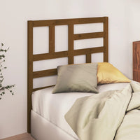 Testiera per Letto-Testata-Testiera Decorativa ambra 96x4x104 cm in Legno Massello di Pino 444173